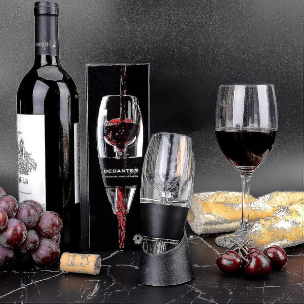 Vinlufter Vinkaraffelstativ, Premium Vinkaraffel