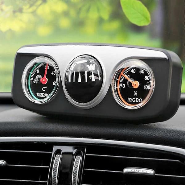 3 i 1 Kompass Termometer og Hygrometer Alt i Ett Dashbord Ornamenter