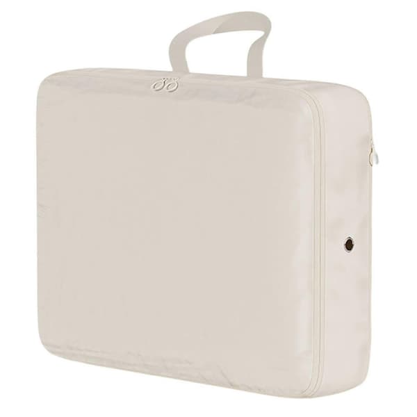 Rejse Kompression Opbevaringspose Åndbar Bagage Organiseringspose til Hjemmet Beige Medium