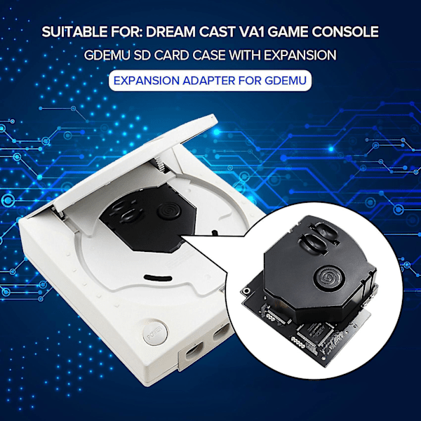 För Gdemu Fjärr SD-kort Monteringskit Förlängningsadapter för Dreamcast Gdemu