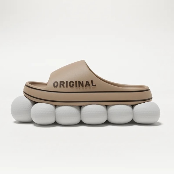 Sommertøfler EVA tøfler med myk såle Lette strandsandaler White 40-41