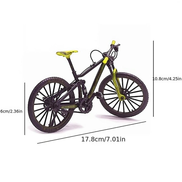 1:10 Mini Legering Cykel Skalmodell Finger Mountain Bike Toy Green