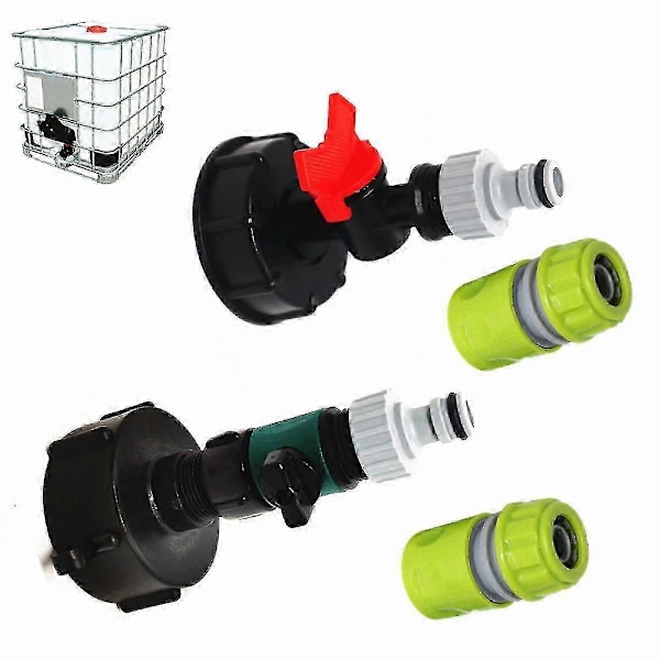 1000 Liter IBC Vandtank Med S60x6 Adapterventil Og 3/4 Edition d