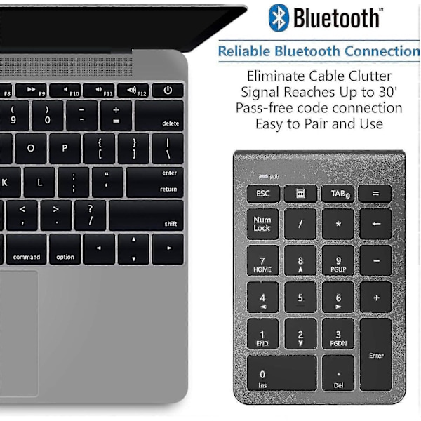 Bluetooth Numerisk Tastatur, Bærbar Trådløs Bluetooth 22 Tasters Num Pad Tastatur Med Flere Shor-Excellence