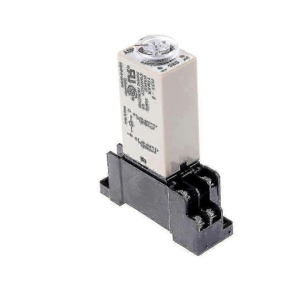 DC 24V H3Y-2 Strøm Til Tidsrelæ Forsinkelsestimer 0-60 Sekunder DPDT & Base Socket-DF