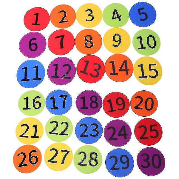 30 kpl Matto Paikka Istuinmerkit Numerolla