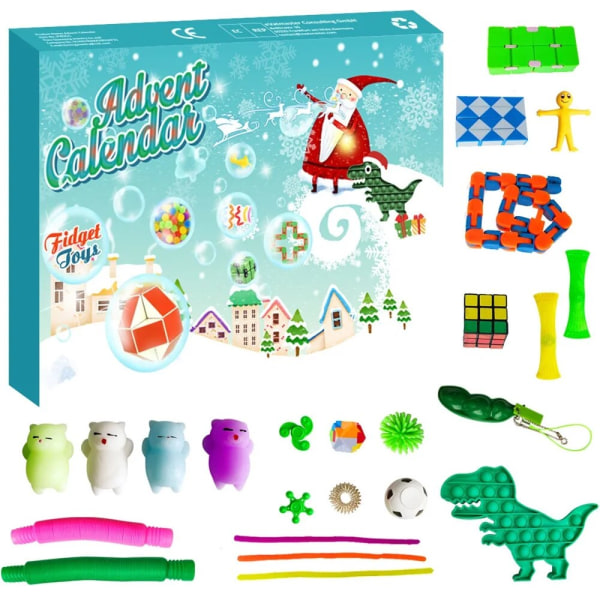 2023 New Christmas Advent Calendar Unicorn 24 Countdown Calendar Jul DIY Armband Making Set Animal World Toys Julklappar style 12