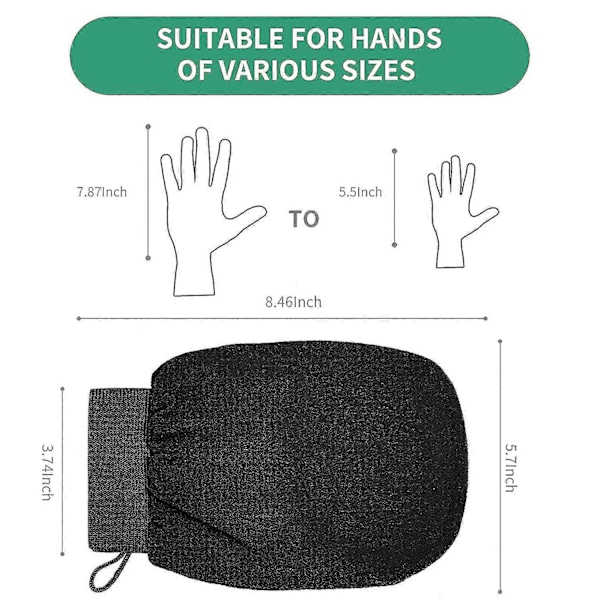 Exfolierande Handskar 2 st Spa Exfolierare Skrubb För Bad Dusch Exfolieringsvante, Kroppsskrubb Exfolierare