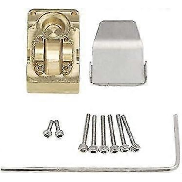 Styrekuleleddsett i messing for Axial Scx24 90081 Rc Bil Deler Messing Diff Deksel Motvekt Deksel Med Beskyttelse Differensialdeksel (Farge: Diff Deksel
