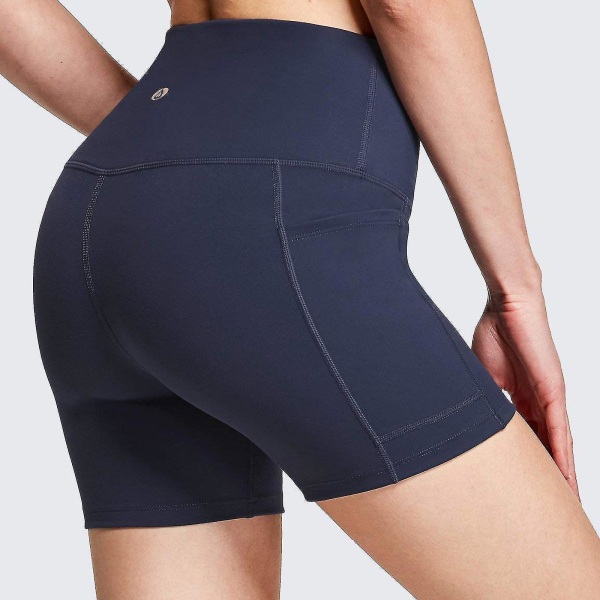 Tflycq Naisten Treeni Leggingsit Fitness Urheilu Juoksutaskut Leggingsit Jooga Housut Blue XL