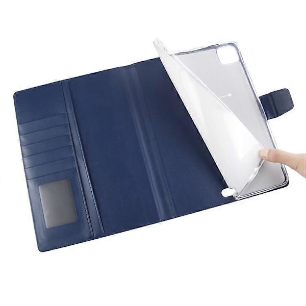 HANMAN Mill Series Kompatibel med iPad Pro 11-tommer (2018) / (2020) / (2021) / iPad Air (2020) / (2022) Stødsikkert PU Læder Tablet Cover Blue