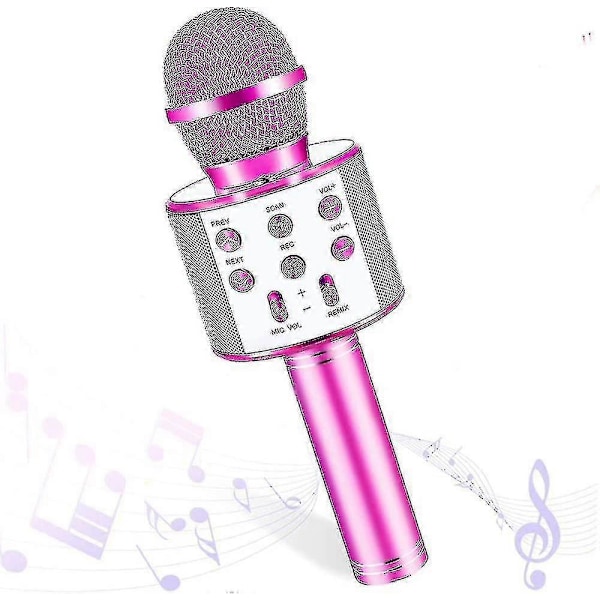 Bluetooth Bærbar Karaoke Mikrofon - Bedste Gave til Børn