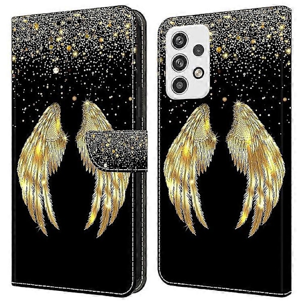 Kompatibelt Läderfodral med Flip-funktion och 3D-mönster, Ställ och Plånboksfunktion för Samsung Galaxy A23 5G (Global Version) Gold
