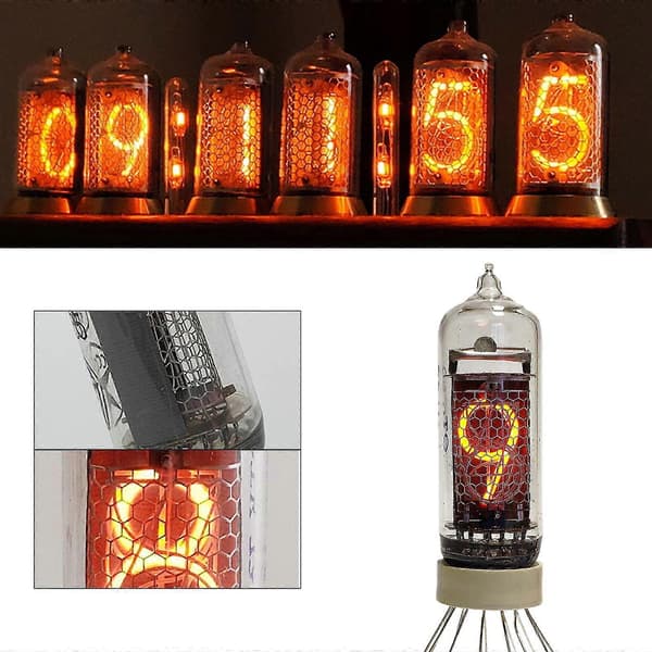 IN-14 Nixie Rør Ur Sæt - Retro Bordtermometer & Ur med Autentisk Kold Katode Display