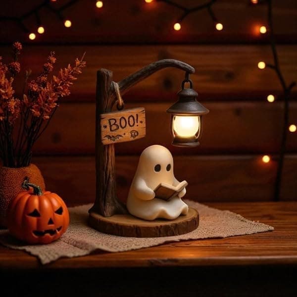 Cute Ghost Lamp LED Night Light Halloween Decoration Ghost 3D Book Lamp Gift