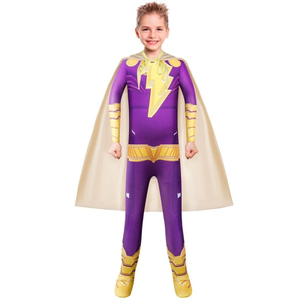 2023 Halloween cos vaatteet supersankari lasten cosplay yhdistetyt puvut purple 140cm