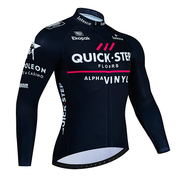 Quick·Step Winter Thermal Fleece Cykeltröja Set Maillot Ropa Ciclismo Keep Warm MTB Bike Wear Cykelkläder Set Pink Asian Size -4XL