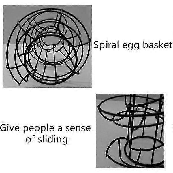 Äggdispenser Spiralförvaring, Spiralformad Ägghållare av Metall