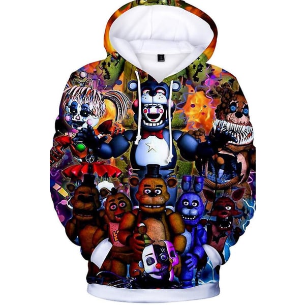 Barn Pojkar Flickor Fem nätter hos Freddy's Casual Hoodies Fnaf Huvtröja Sweatshirt Toppar Presenter style 6 S