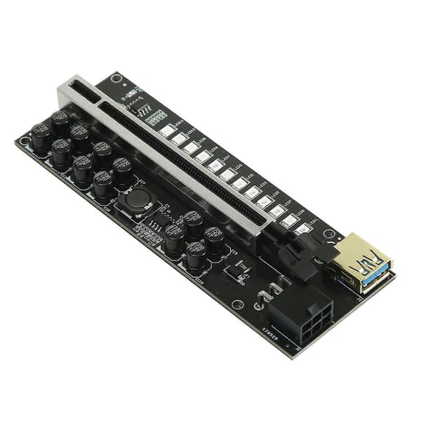 VER018S PCI-E Extender Riser 1x til 16x USB 3.0 LED Kort PCI-E Adapter Til GPU