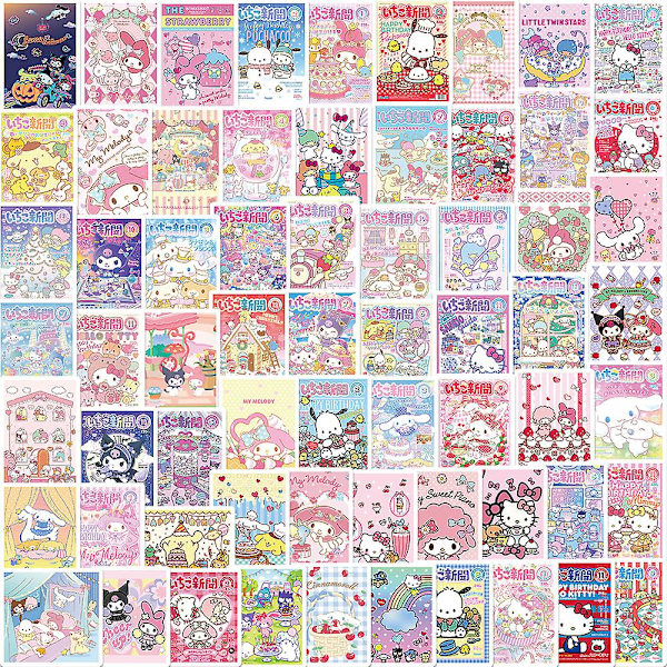 50 kpl Hello Kitty -tarroja pakkaus Kitty White -teema Vesitiiviit tarrat tarrat kannettavalle tietokoneelle vesipullolle rullalautailulle matkalaukulle auton puskuriin Hello Kitty -tarrat