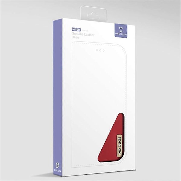DUX DUCIS Wish Series Kompatibel med Samsung Galaxy Note 10 / Note 10 5G Plånboksfodral Äkta Läder Red