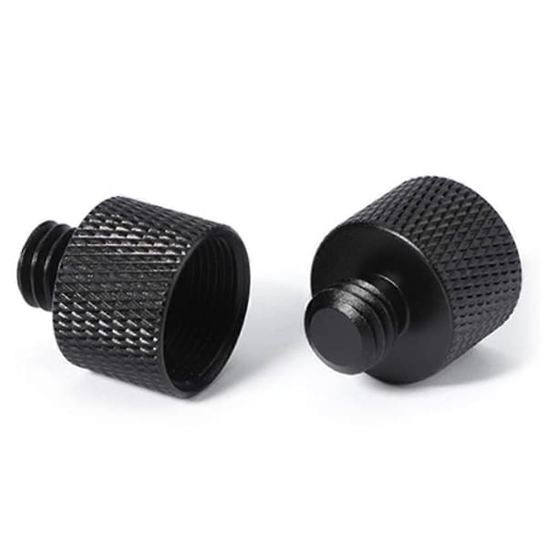 2 stk. Mikrofonstativadapter 5/8 hun til 3/8 han gevind Tripod Mount Skrue Adapter Combo Pack til Mikrofonmontering og Stativ