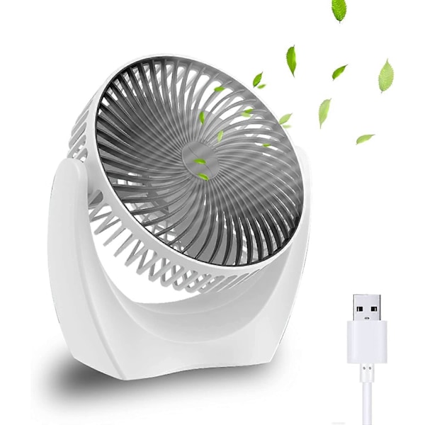 USB Ventilator, USB Bordventilator med Bærbar Køleventilator Hastighed Justerbar med Drejeligt Hoved (sort)