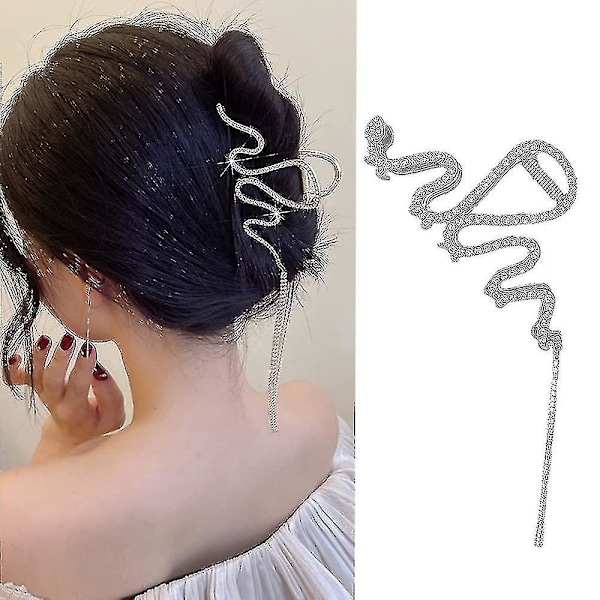 Franska Hårklämmor i Metall Silver Snack Rhinestone Hårtillbehör Hårprydnader Geometri Hårklämma Hårsnodd Lyxiga Trasor Akryl Elegant Hea