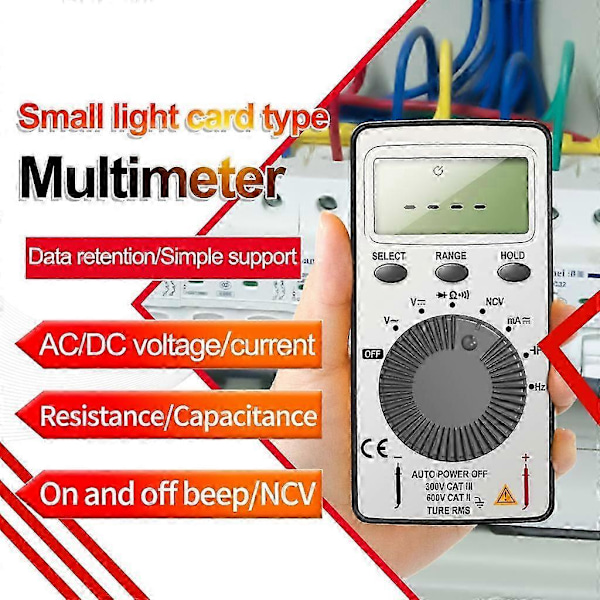 Digital Multimeter Professionel Autoranging Multitester 1999 Tællinger Bærbar