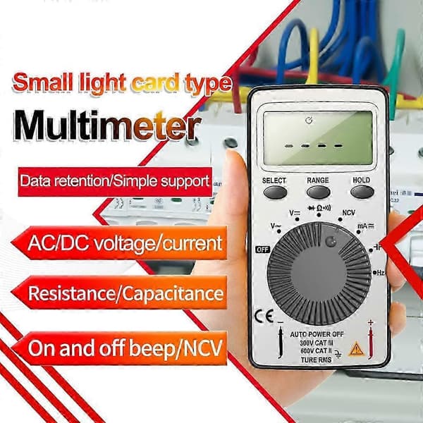 Digitalt Multimeter Profesjonelt Automatisk Multitester 1999 Teller Bærbar