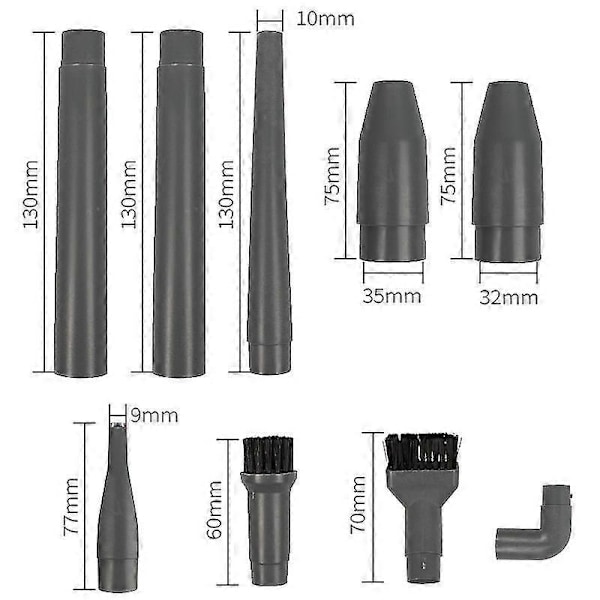 15 kpl/setti Pölynimurin Lisätarvikkeet Imu Pää Litteä Suutin Harjat 32mm/35mm Pölynpuhdistussarjat (haoyi