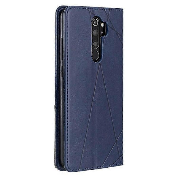 Geometriskt Mönster Ställ Läder Korthållare Fodral Kompatibelt För Xiaomi Redmi Note 8 Pro Blue