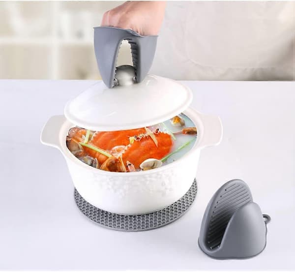 Ugnsvantar Silikon Ugnsvantar Värmebeständiga Halkfria Grillhandskar Bomullsfoder Ugnsvante för Grillning, Matlagning, Bakning, Mikrovågsugn (Grön) ZeGoods