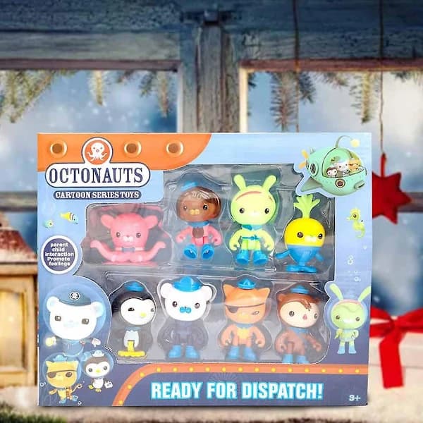 8-pak Octonauts Actionfigurer Docklebarnacles Peso Kwazii Crew Sæt