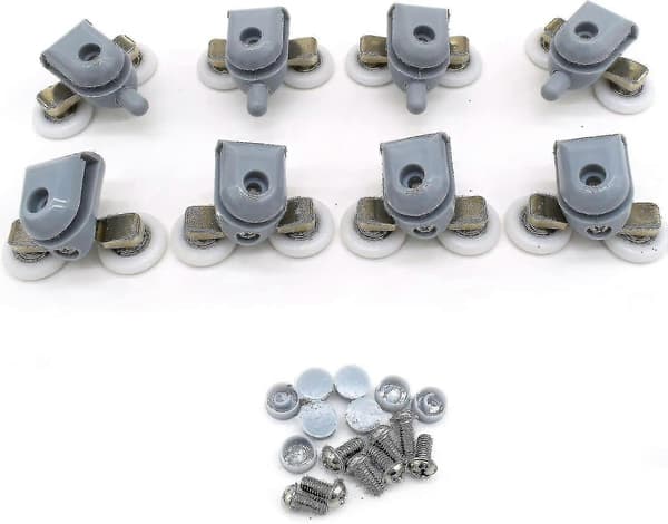 Baderom Reservedeler - 8 Pakke Doble Dusjdør Ruller (23mm Diameter)