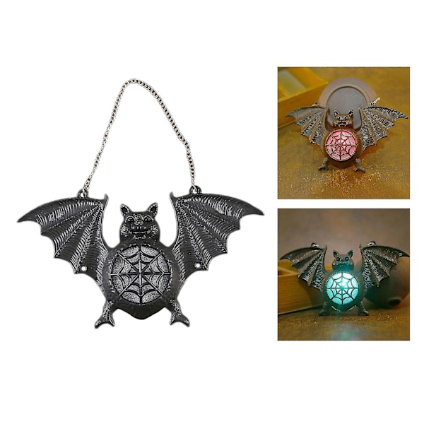 Sesong- og høytidsdekorasjoner Halloween Lysende Flaggermus Lys Ny Fargerik Gradient Plast Flaggermus Anheng Spøkelsesfestival Dekorrekvisitter Flaggermus Q