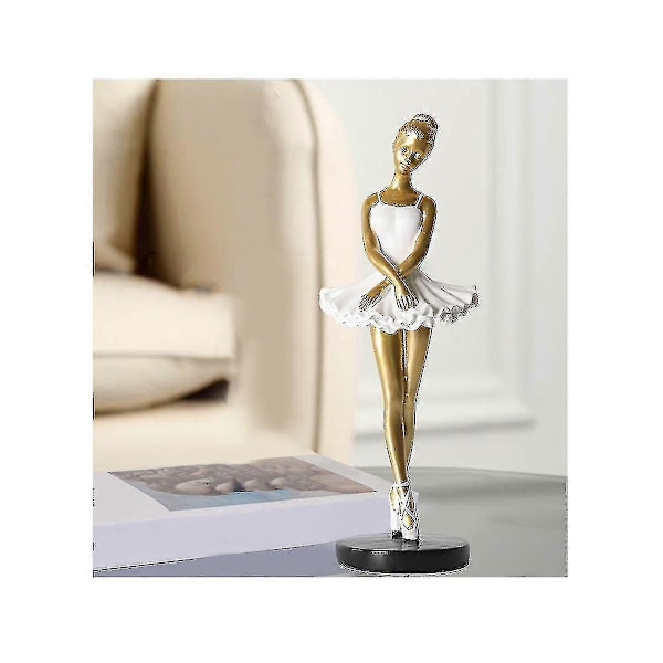 Balletdanser Ornament, dansende pige statue, ornamenter, elegant indretning til soveværelse skrivebord vindueskarm-ZZY