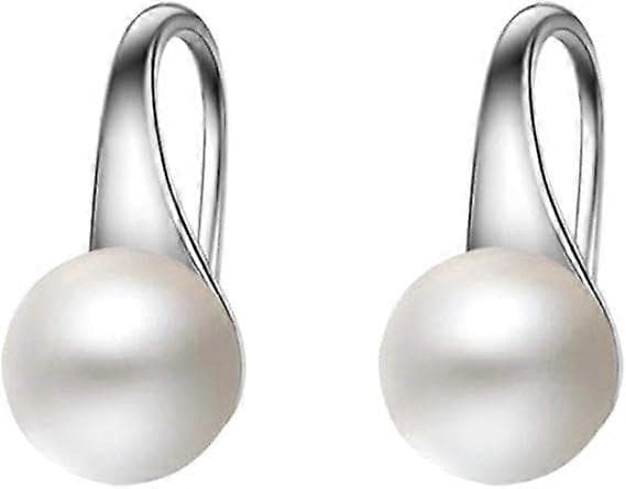 Perleøredobber for kvinner, 925 Sterling Sølv Krokøredobber