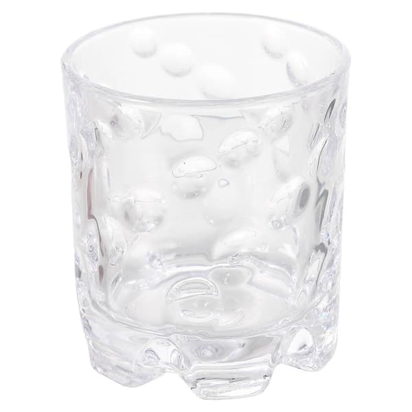 Glas Dricksglas Transparent Tekopp För Heminredning Rund Bas Dekorativ Effekt 1-pack