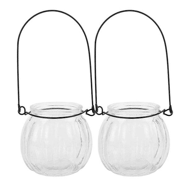 2 st Klar Glas Värmeljushållare Pumpaform Aromaterapi Ljusburk