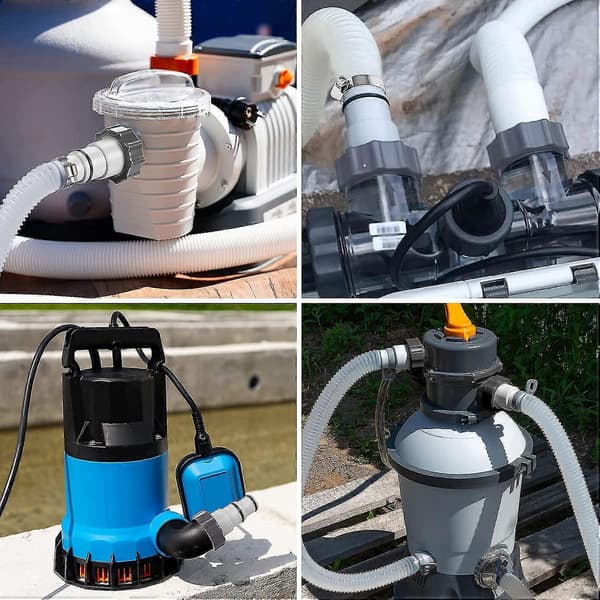 2 stk. Poolslangeadapter, Pooladapter, Intex Pooladapter, Poolslangeadapter, Pumpeslangeadapter, Poolslangeforbindelse 32 og 38 mm