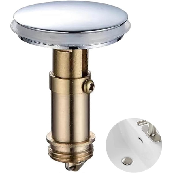 2 stk Bad Push Pop-up Click Clack Propp, 38mm Vask Drain Propp Pop-up Propp