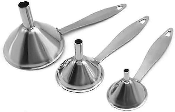 Hem kök rostfritt stål tratt 3-delars set mini tratt mini kökstratt