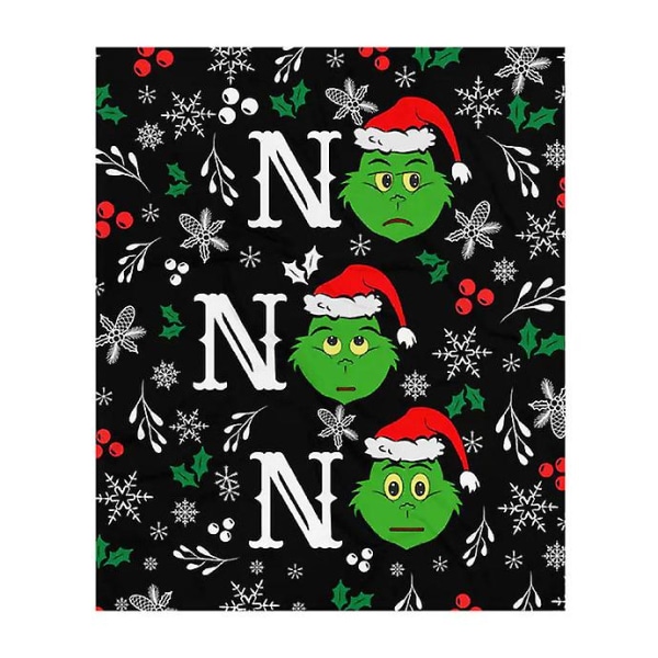 Joulu Grinch Printed Flanelli Peitto Huone Koti Sänky Sohva Auto Ilmastointi Peitto Lahjat style 3 100x150