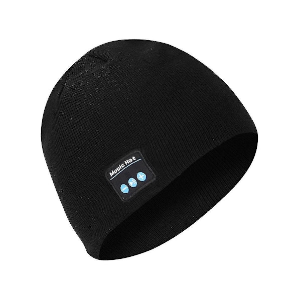 Strikket Bluetooth Hue med Øretelefoner Herre Dame Udendørs Sport Trådløse Øretelefoner Musik Hue Bluetooth Hovedtelefoner