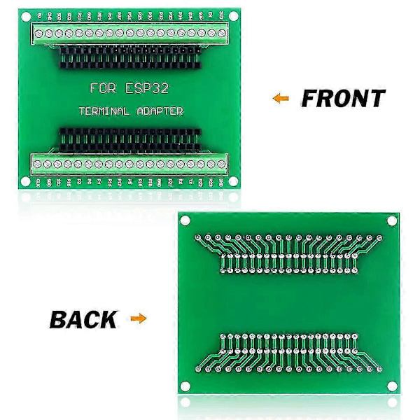 4 st ESP32 Breakout Board GPIO 1 till 2 för 38-stifts smal version ESP32 ESP-WROOM-32 Mikrocontroller