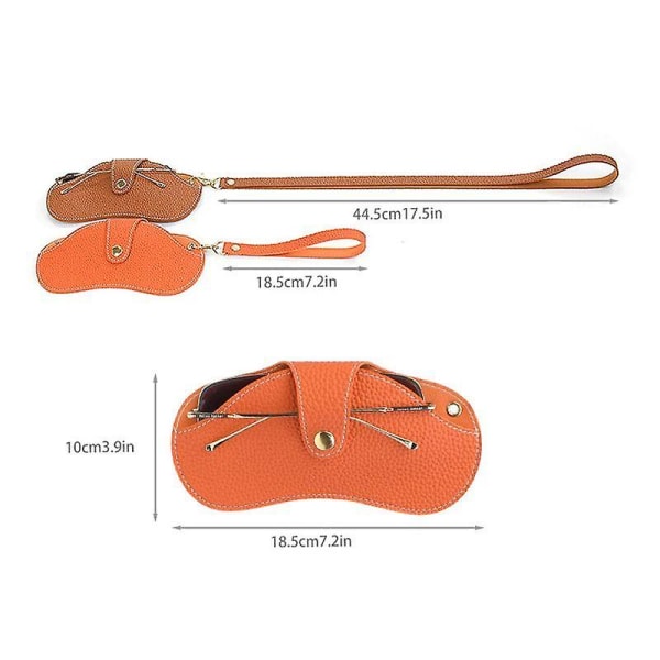 2023 Serpentine Solglasögon Enfärgad Solglasögon Organizer med handledsrem Case för glasögon Pu- cover Hanging neck 5