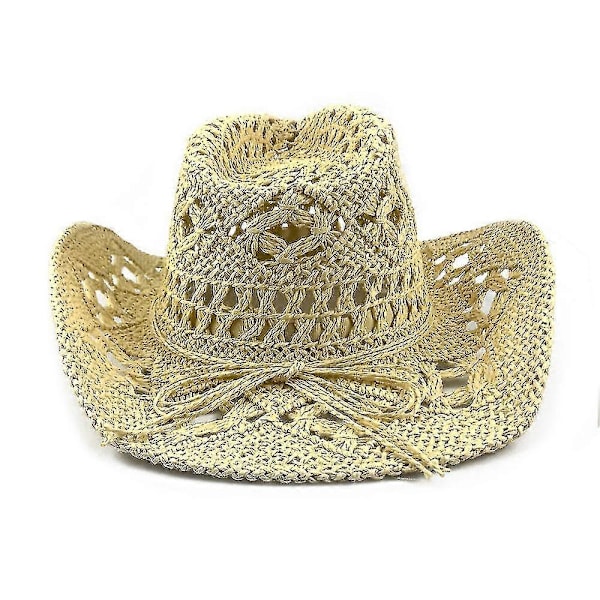 Dam/Herr Handgjord Piercad Cowboyhatt Bredbrättad Sommar Strand Solhatt BBA