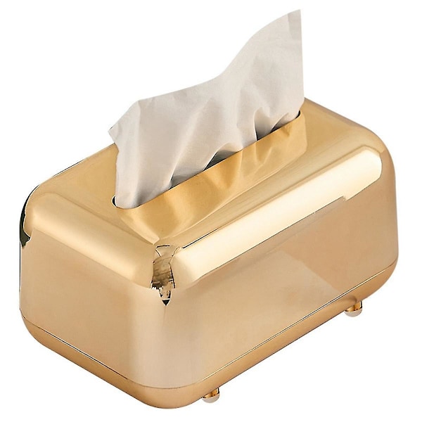 Luksus Gyldne Kleenexæsker Opbevaring Servietholder Papirkasse Organizer Ornament Håndværk Skrivebord